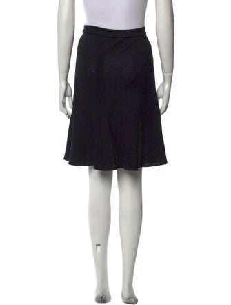 St. John Pleated Accents Knee-Length Skirt