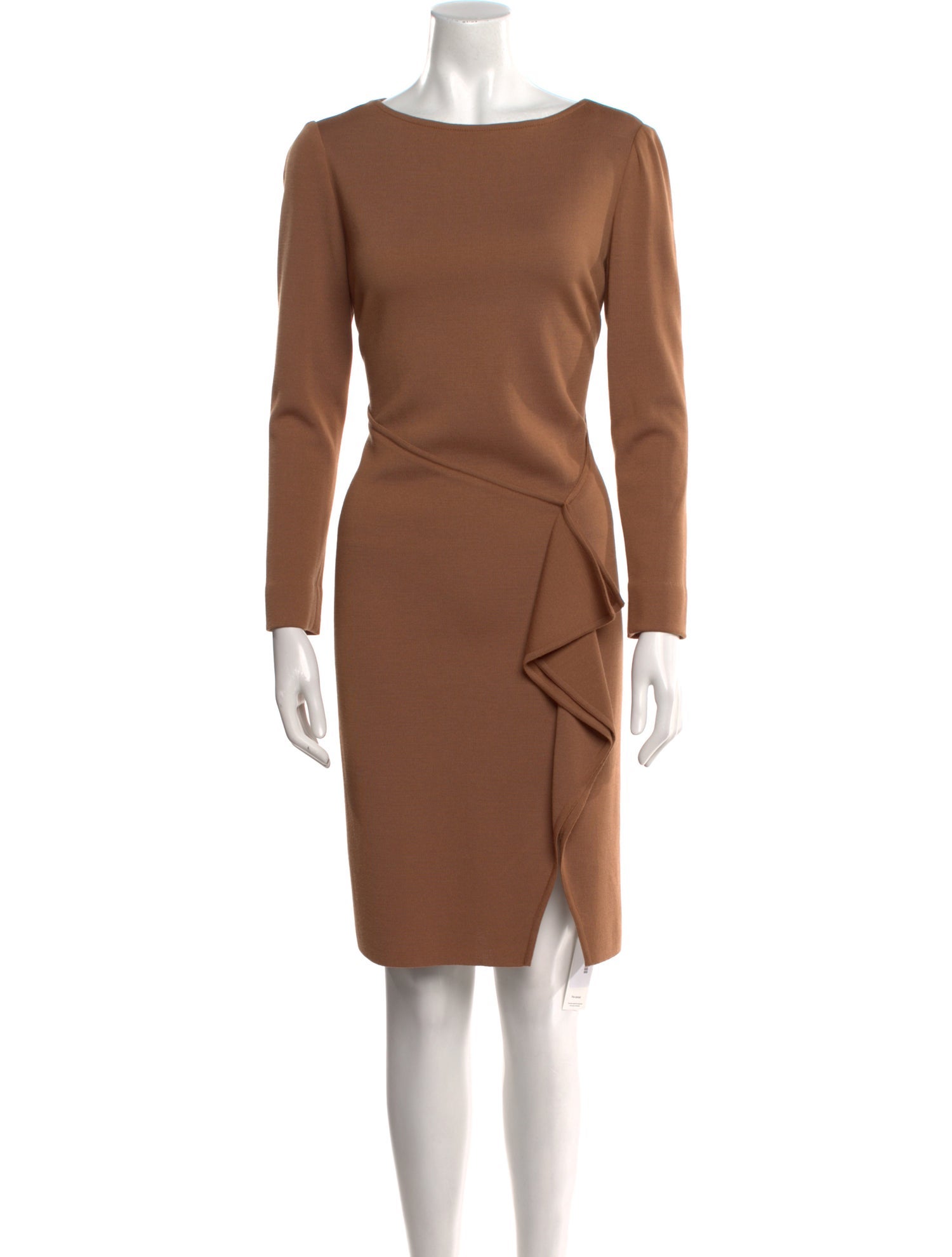 St. John Bateau Neckline Knee-Length Dress