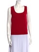 St. John Scoop Neck Sleeveless Top