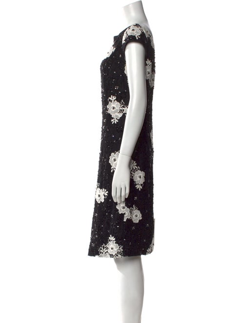 St. John Lace Pattern Knee-Length Dress