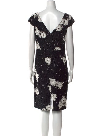 St. John Lace Pattern Knee-Length Dress
