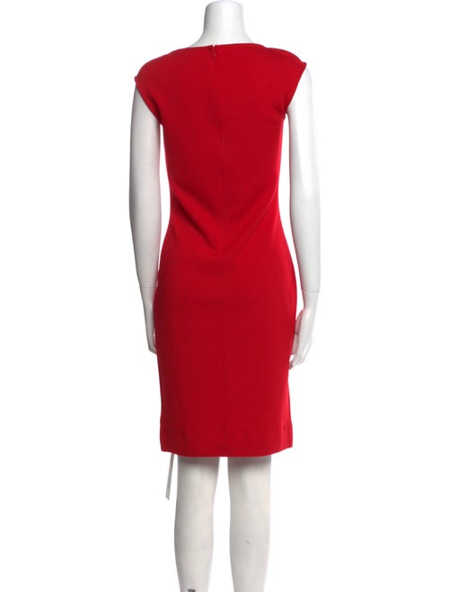 St. John Scoop Neck Knee-Length Dress