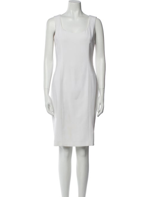 St. John Scoop Neck Knee-Length Dress