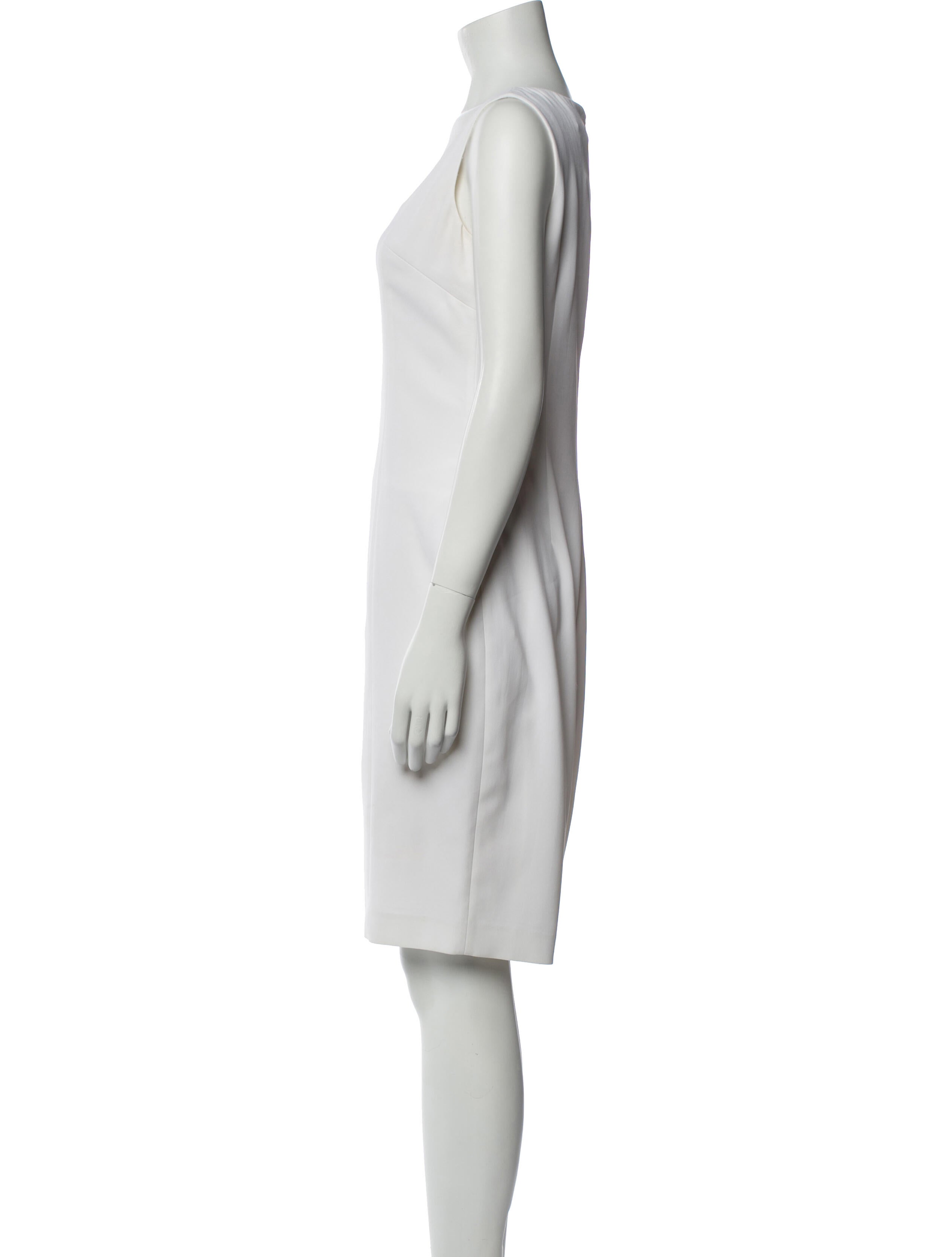 St. John Scoop Neck Knee-Length Dress