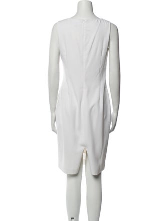 St. John Scoop Neck Knee-Length Dress