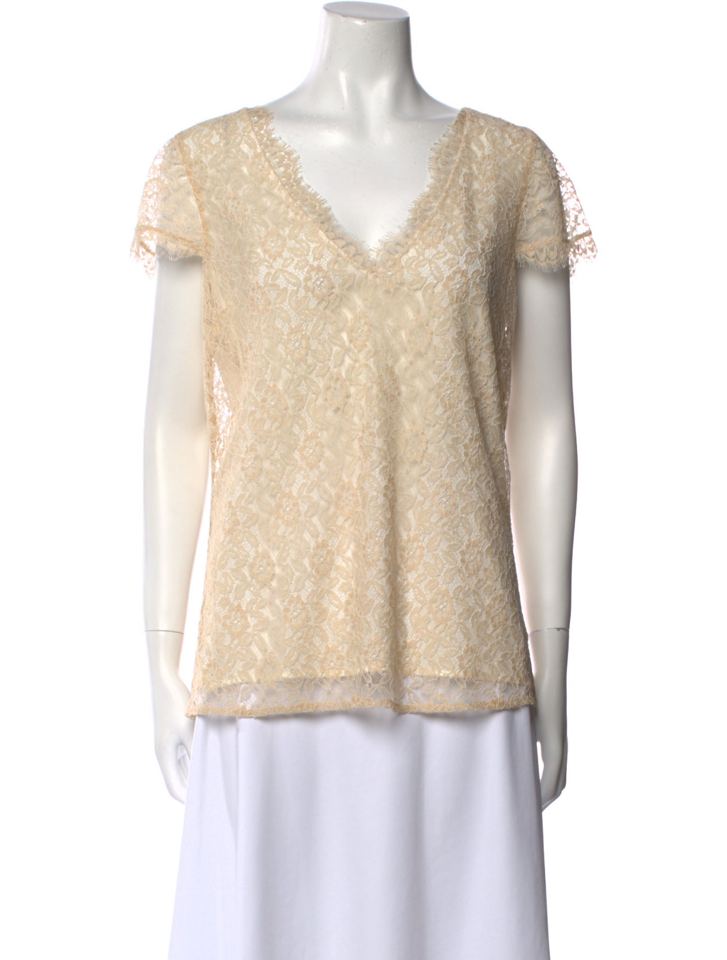 St. John V-Neck Short Sleeve Blouse w/ Tags