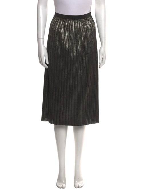 St. John Pleated Accents Knee-Length Skirt