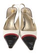 St. John Leather Colorblock Pattern Slingback Pumps