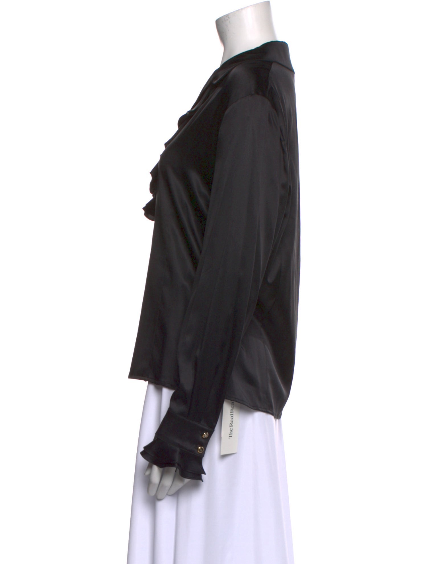 St. John Silk V-Neck Blouse