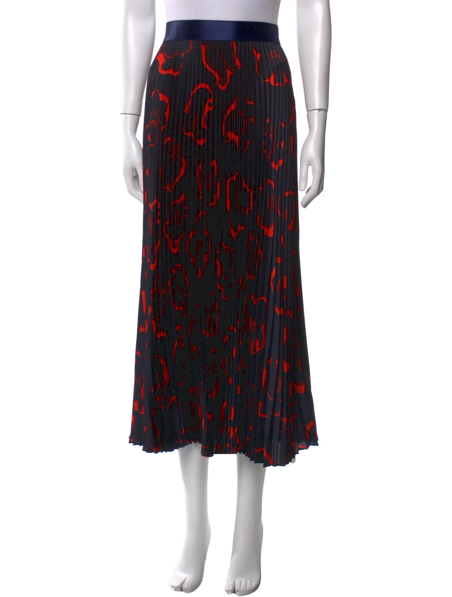 St. John Printed Midi Length Skirt