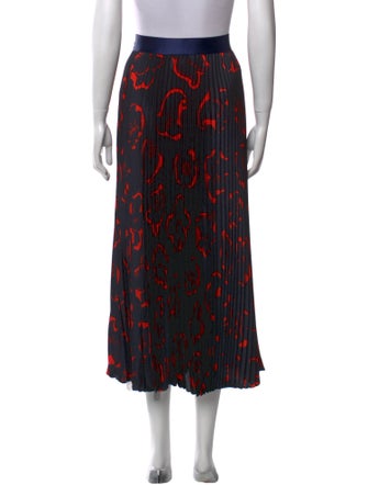 St. John Printed Midi Length Skirt
