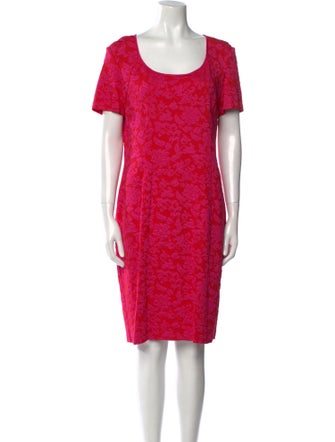 St. John Printed Knee-Length Dress