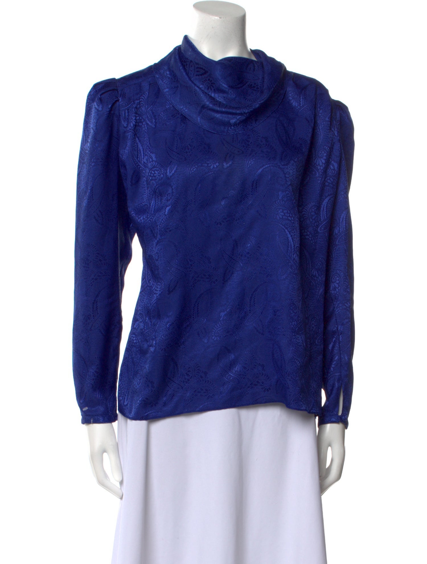 St. John Cowl Neck Long Sleeve Top