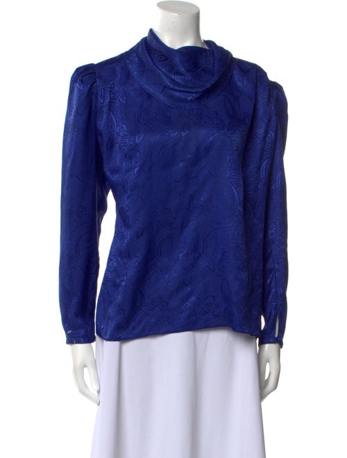 St. John Cowl Neck Long Sleeve Top