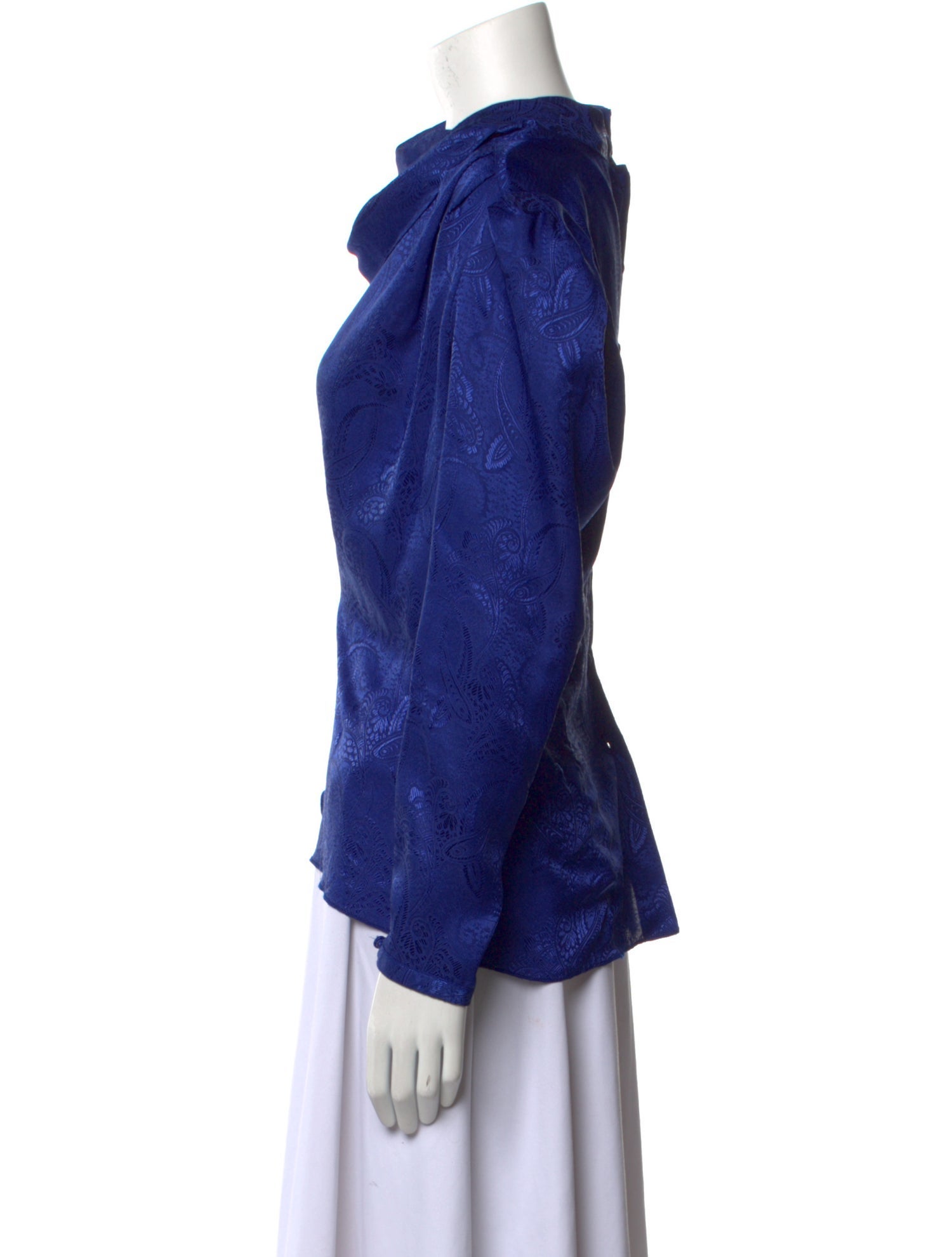 St. John Cowl Neck Long Sleeve Top