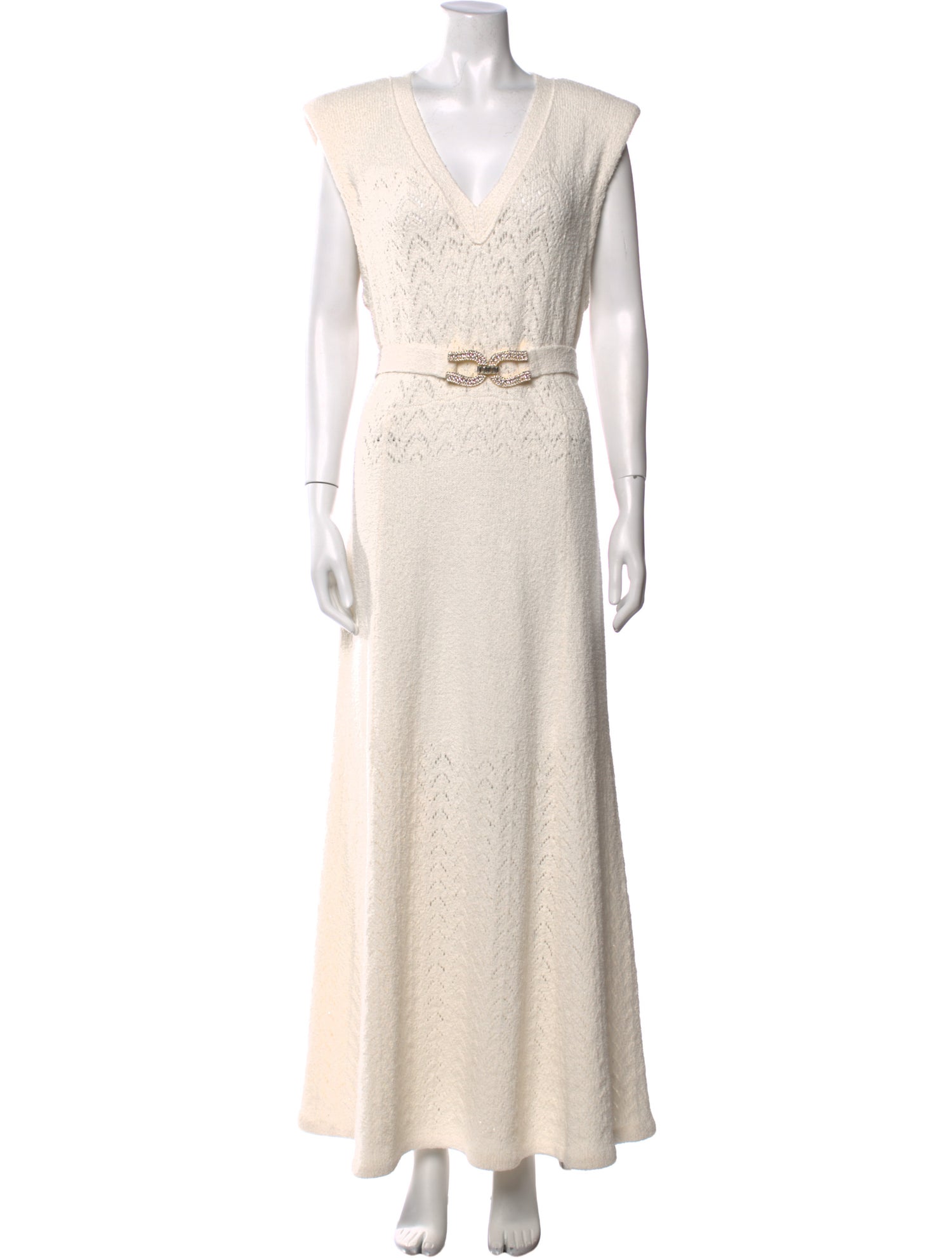 St. John V-Neck Long Dress