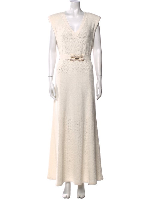 St. John V-Neck Long Dress