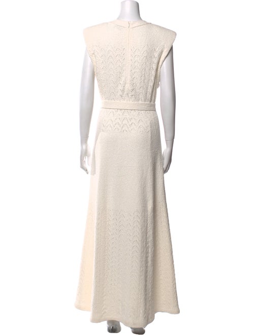 St. John V-Neck Long Dress