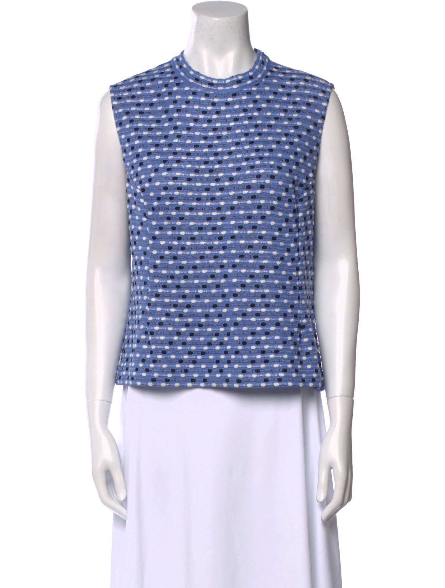 St. John Printed Crew Neck Top