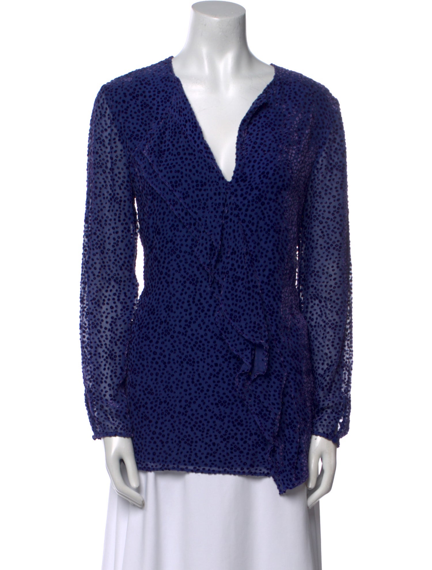 St. John Printed V-Neck Tunic