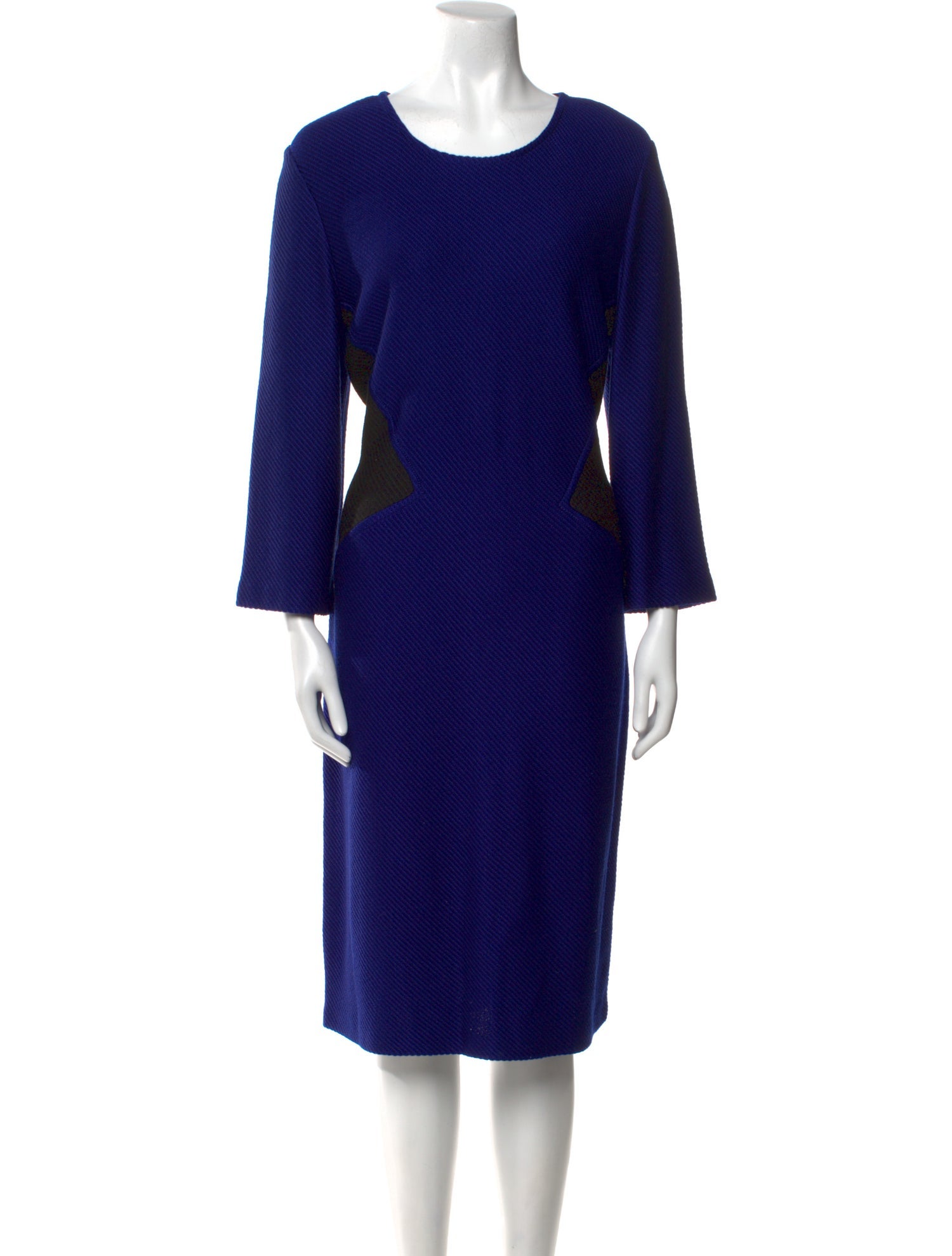 St. John Scoop Neck Midi Length Dress