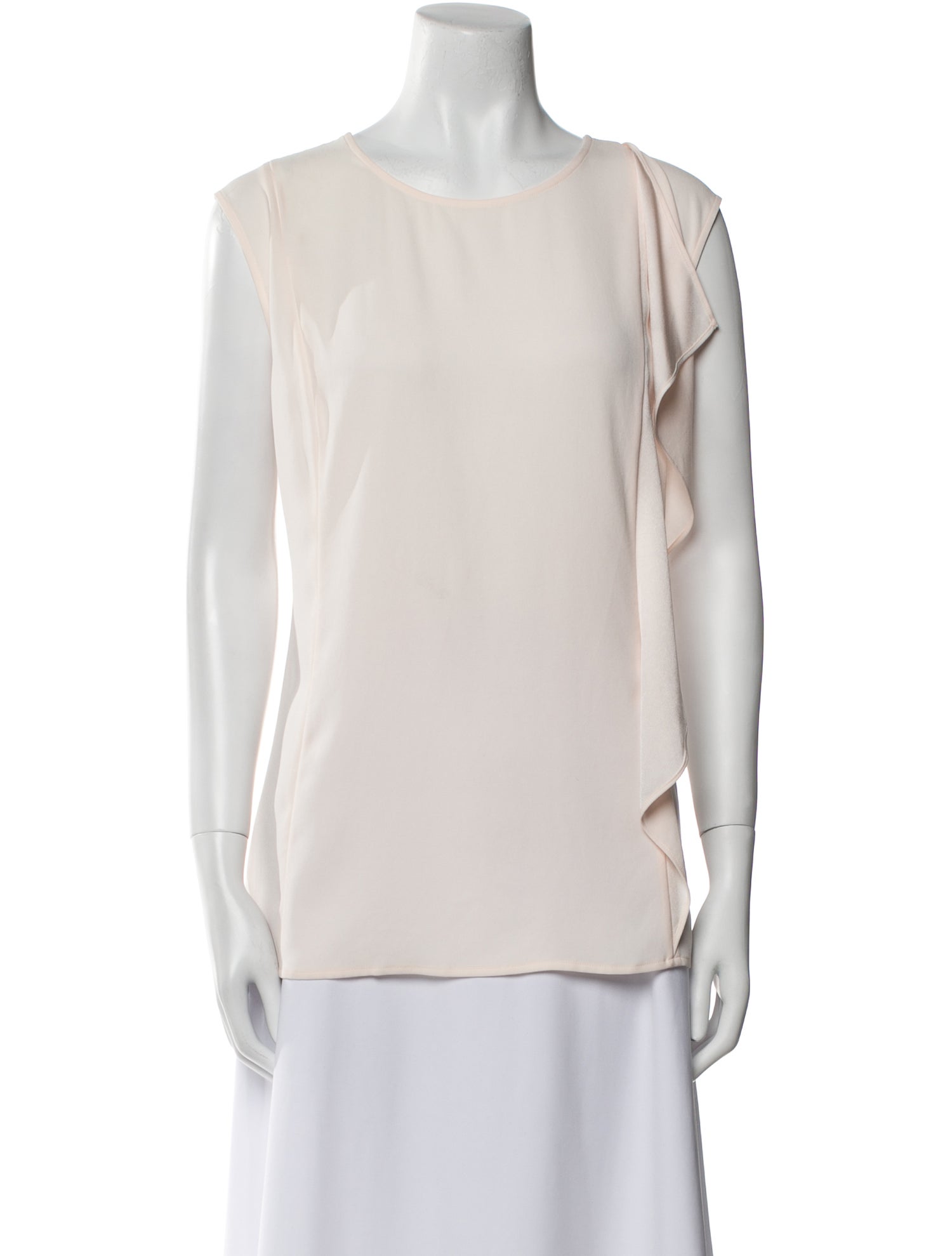 St. John Bateau Neckline Sleeveless Blouse