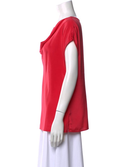 St. John Silk Cowl Neck Top