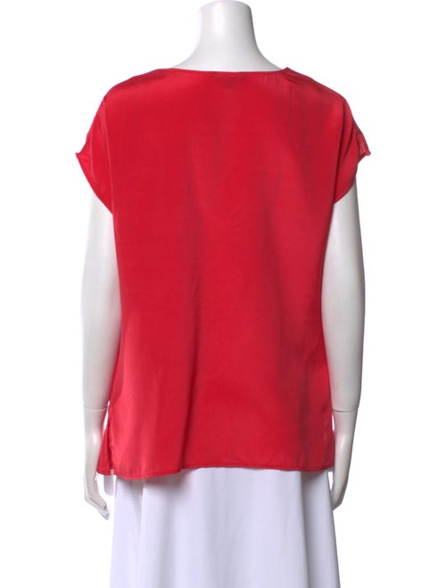 St. John Silk Cowl Neck Top