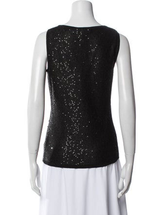 St. John Scoop Neck Sleeveless Top