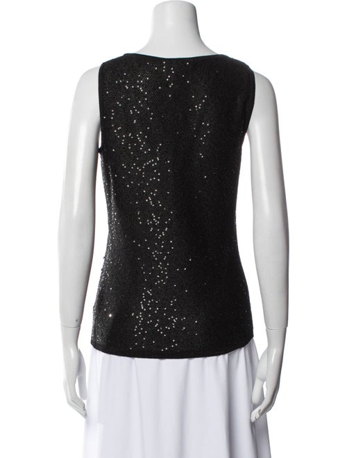 St. John Scoop Neck Sleeveless Top