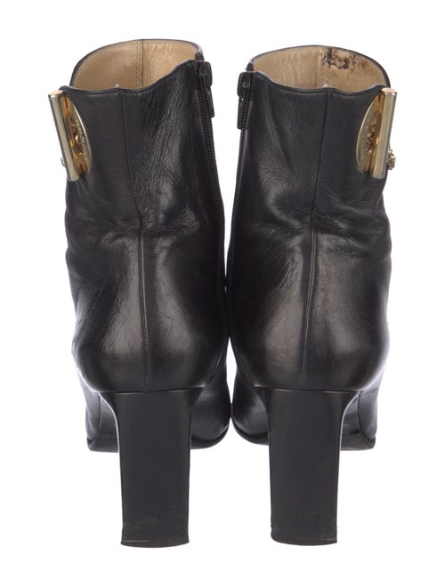 St. John Leather Chain-Link Accents Boots