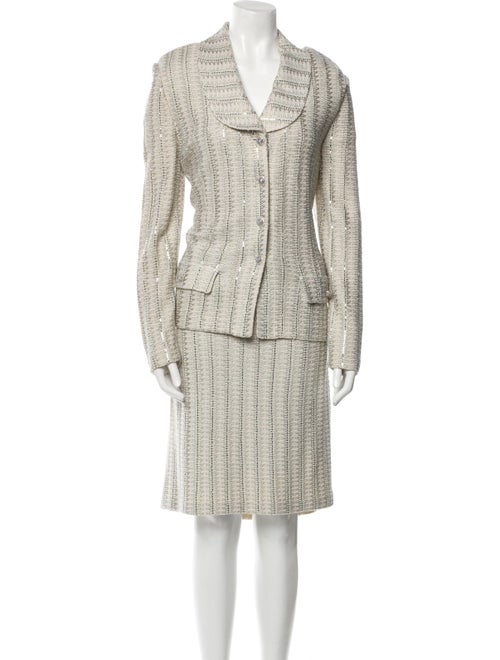 St. John Striped Skirt Set