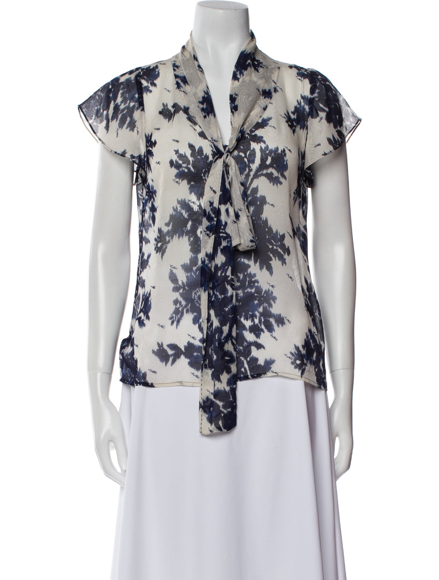 St. John Silk Printed Blouse w/ Tags