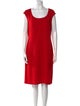 St. John Scoop Neck Knee-Length Dress