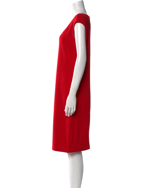 St. John Scoop Neck Knee-Length Dress