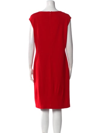 St. John Scoop Neck Knee-Length Dress