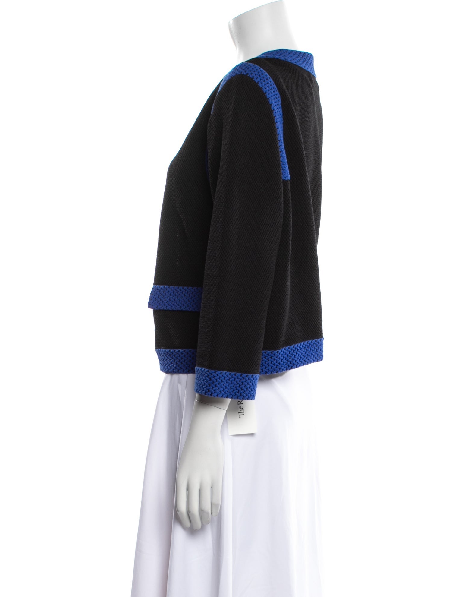 St. John Wool Colorblock Pattern Evening Jacket