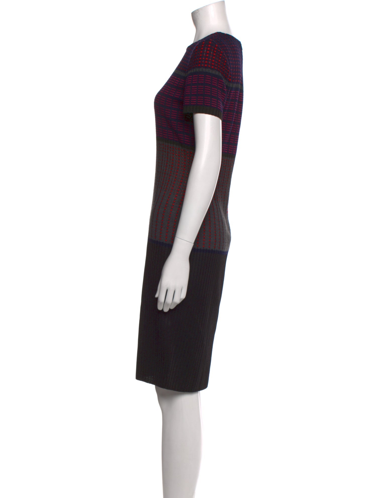 St. John Striped Knee-Length Dress