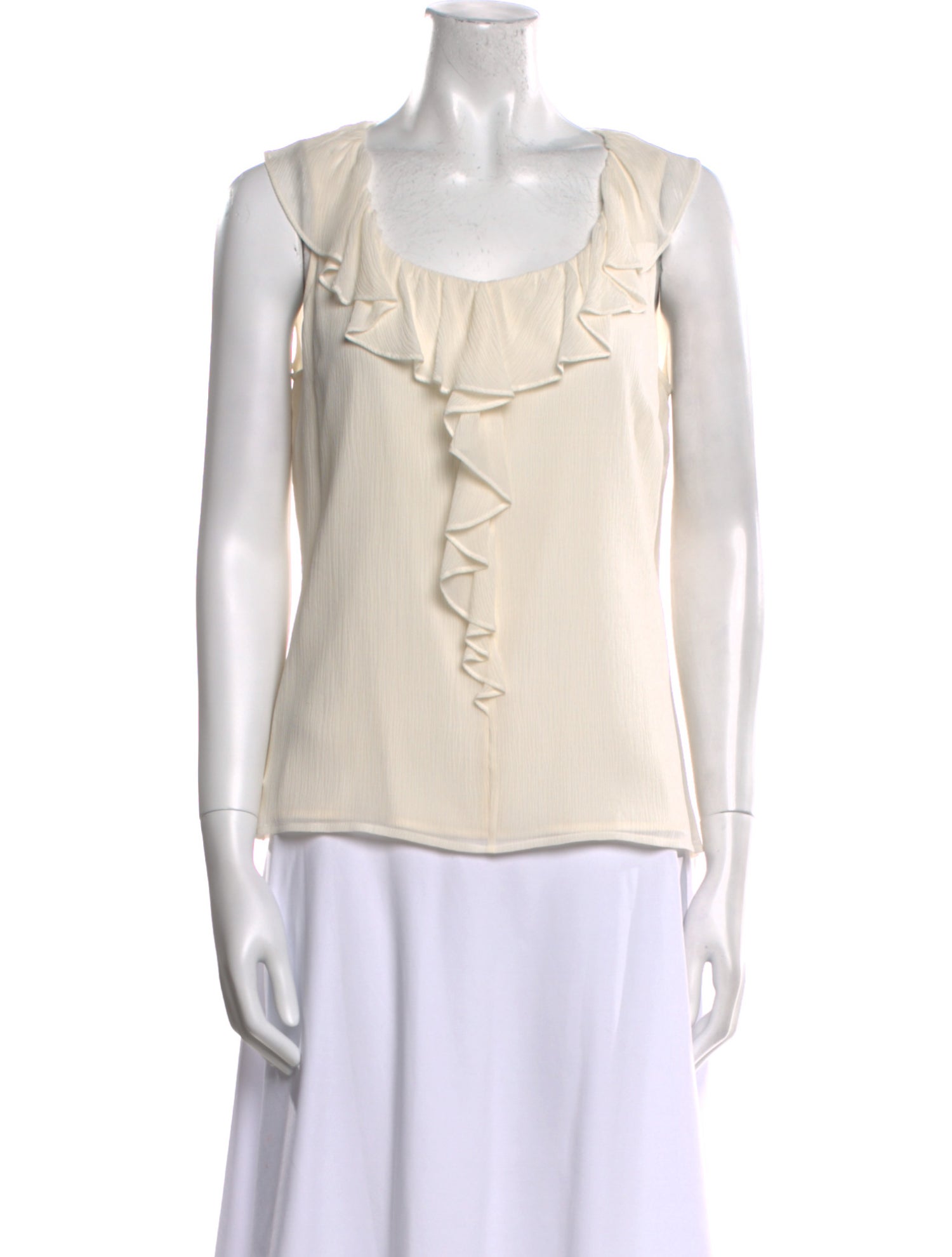St. John Silk Scoop Neck Top