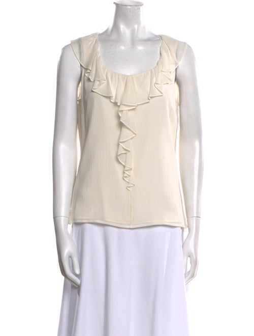 St. John Silk Scoop Neck Top