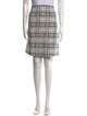 St. John Plaid Print Knee-Length Skirt