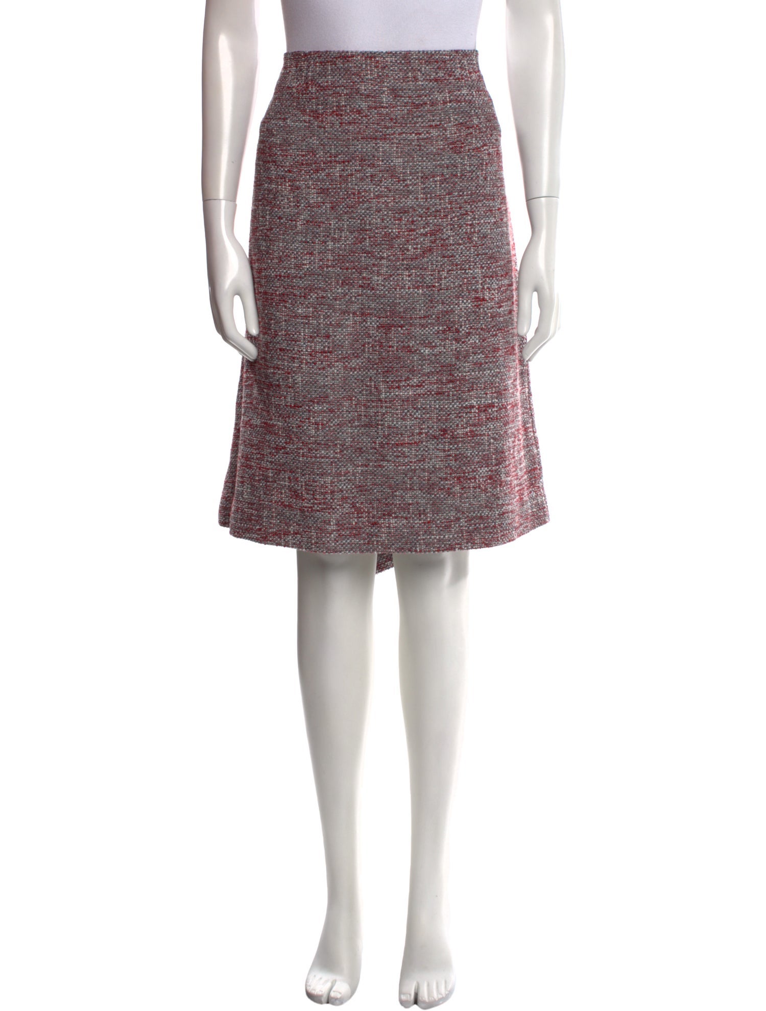 St. John Tweed Pattern Knee-Length Skirt