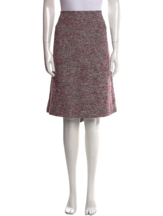 St. John Tweed Pattern Knee-Length Skirt