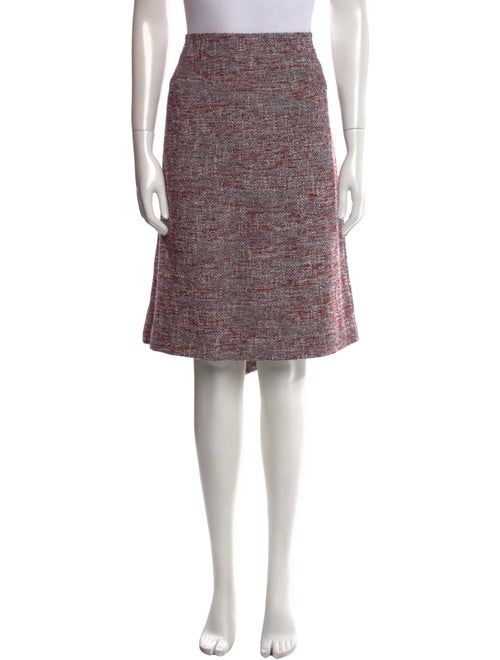 St. John Tweed Pattern Knee-Length Skirt