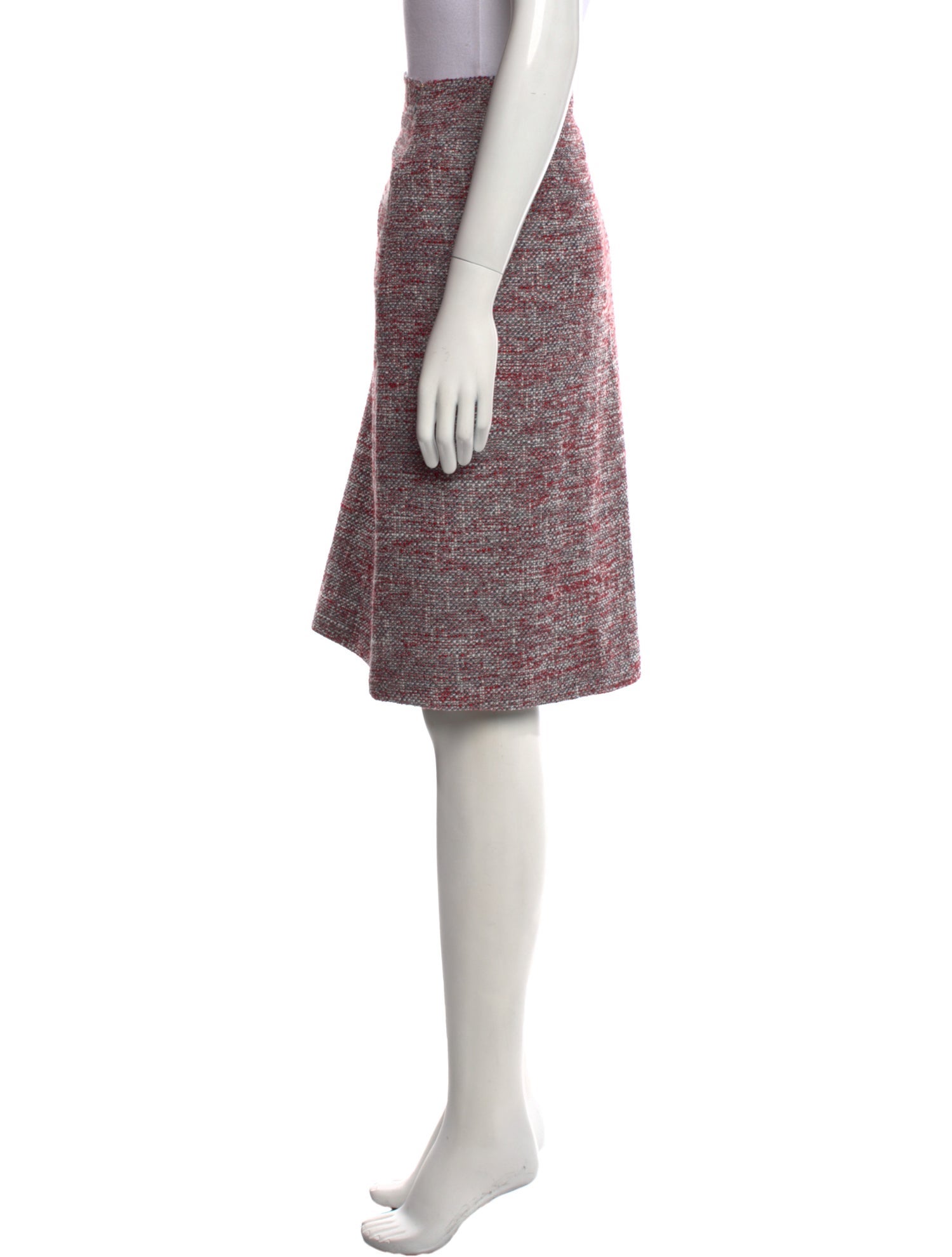 St. John Tweed Pattern Knee-Length Skirt