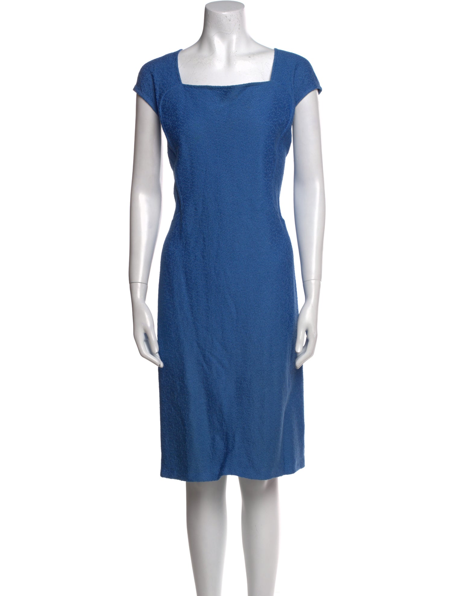 St. John Square Neckline Knee-Length Dress