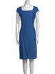 St. John Square Neckline Knee-Length Dress