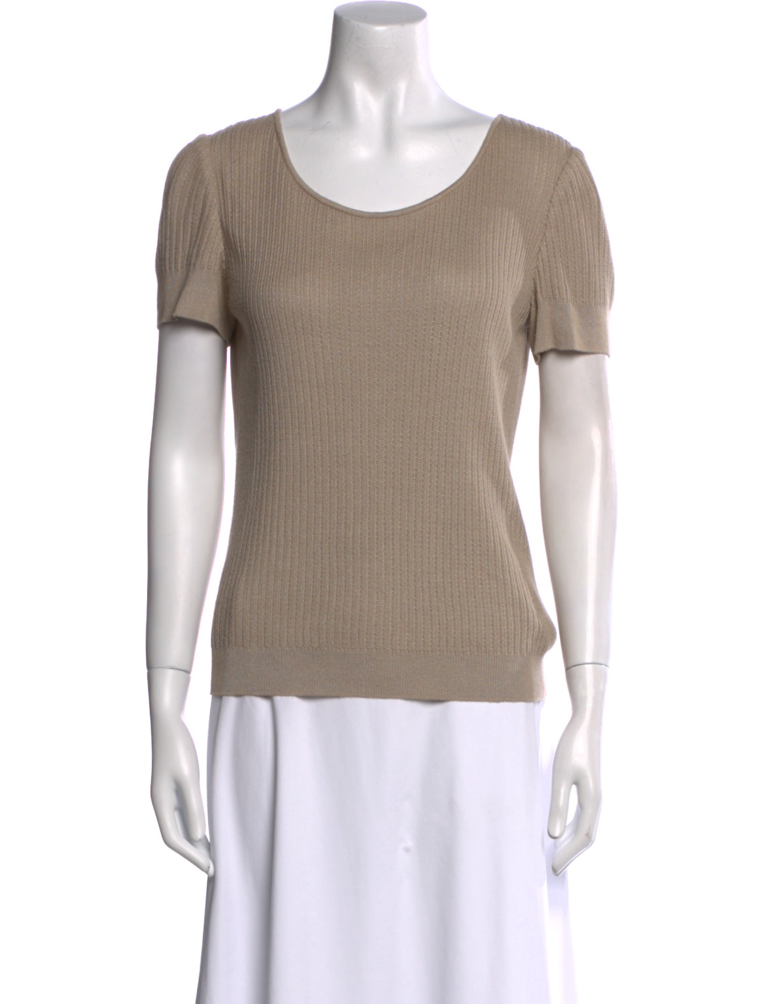 St. John Scoop Neck Short Sleeve T-Shirt