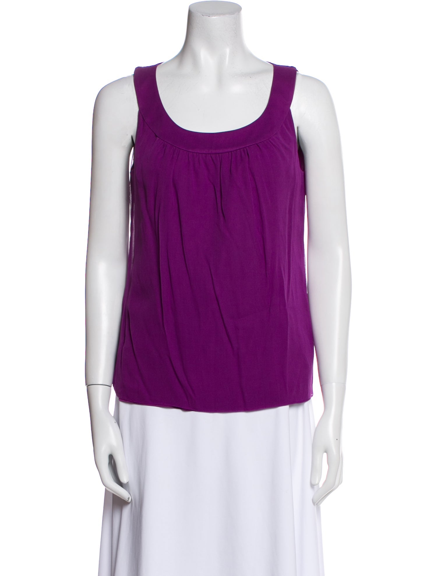 St. John Silk Scoop Neck Top