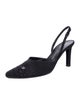 St. John Satin Mesh Accents Slingback Pumps